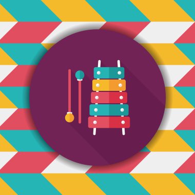 Uzun Gölge, eps10 ksilofon düz simgesi