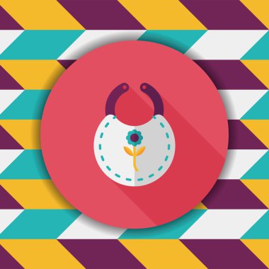 Bebek önlüğü uzun gölge, eps 10 düz simgesiyle