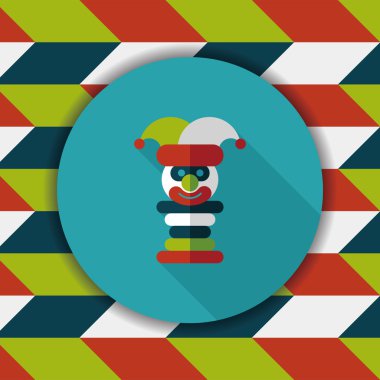 Piramit oyuncak düz simgesi ile uzun gölge, eps10