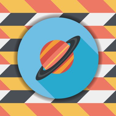 Uzun Gölge, eps10 ile alan gezegen düz simgesi