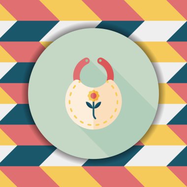 Bebek önlüğü uzun gölge, eps 10 düz simgesiyle