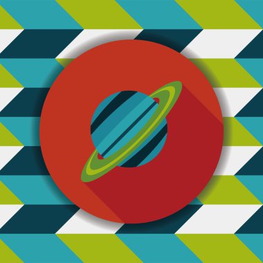 Uzun Gölge, eps10 ile alan gezegen düz simgesi