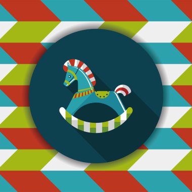 Uzun Gölge, eps10 ile at oyuncak düz simgesi