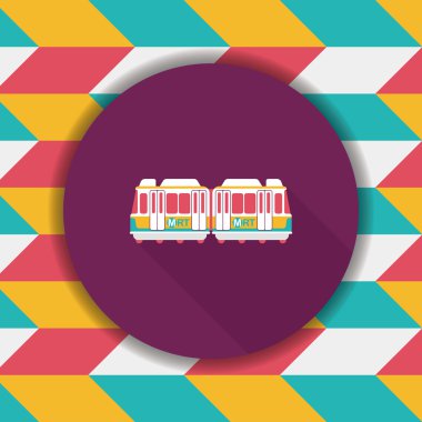 Uzun Gölge, eps10 ile ulaşım metro düz simgesi