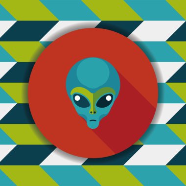 Uzun Gölge, eps10 alanı yabancı düz simgesiyle