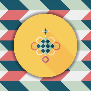 Uzun Gölge, eps10, şanslı Çince Çin yeni yılı düz simgesi