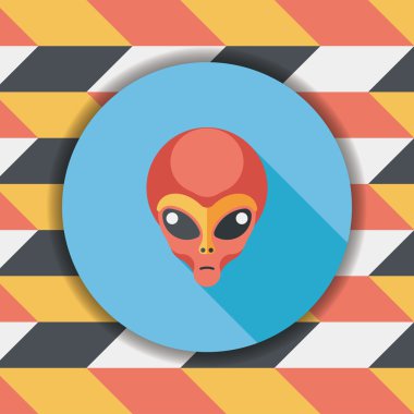 Uzun Gölge, eps10 alanı yabancı düz simgesiyle