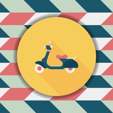 Uzun Gölge, eps10 ile ulaşım scooter düz simgesi