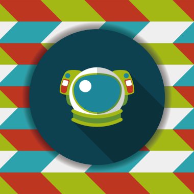 Uzun Gölge, eps10 ile uzay astronot düz simgesi