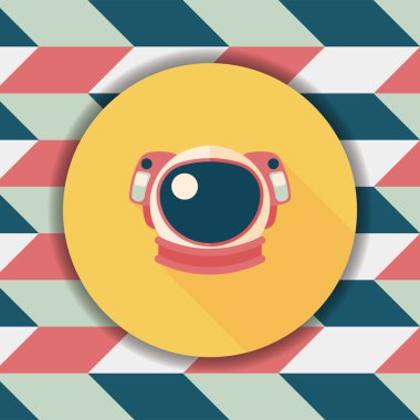 Uzun Gölge, eps10 ile uzay astronot düz simgesi