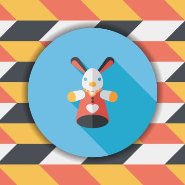 Uzun Gölge, eps10 ile tavşan el kukla düz simgesi