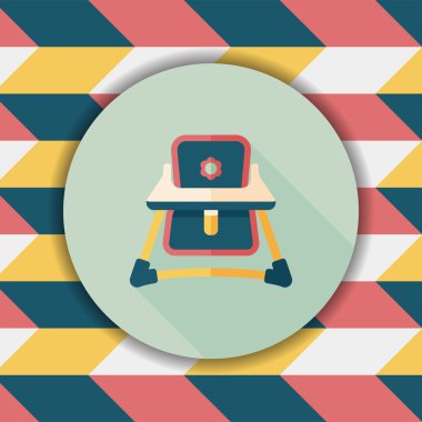 bebeğim walker düz simgesi ile uzun gölge, eps10