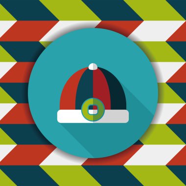 Çince hat düz simgesi ile uzun gölge, eps10