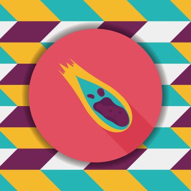 Uzun Gölge, eps10 ile alan göktaşı düz simgesi