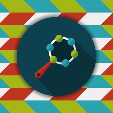 Bebek çıngırağı uzun gölge, eps 10 düz simgesiyle