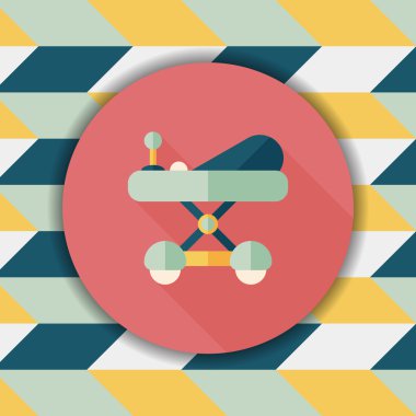 bebeğim walker düz simgesi ile uzun gölge, eps10