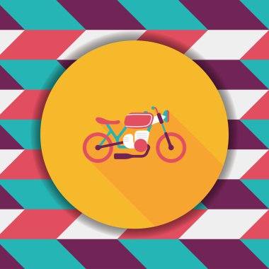 Uzun Gölge, eps10 ile ulaşım motosiklet düz simgesi