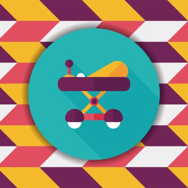 bebeğim walker düz simgesi ile uzun gölge, eps10