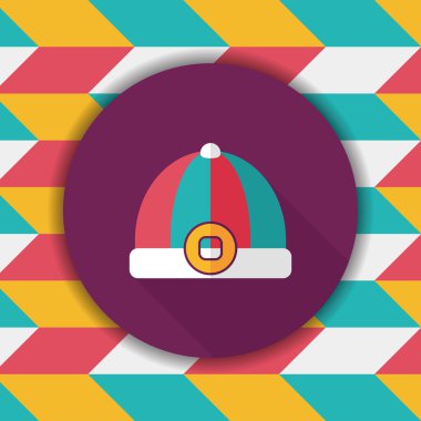 Çince hat düz simgesi ile uzun gölge, eps10