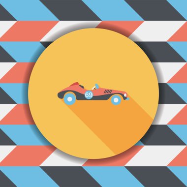 Uzun Gölge, eps10 ile ulaşım açık araba düz simgesi