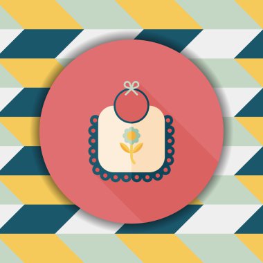 Bebek önlüğü uzun gölge, eps 10 düz simgesiyle