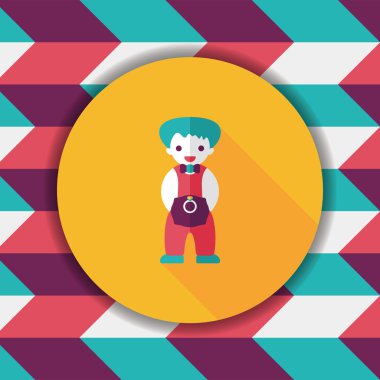 Düğün damat uzun gölge, eps10 düz simgesiyle