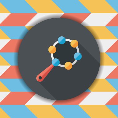 Bebek çıngırağı uzun gölge, eps 10 düz simgesiyle