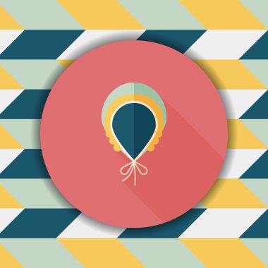 Bebek atkı uzun gölge, eps 10 düz simgesiyle