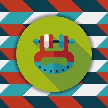 Bebek oyuncak düz simgesi ile uzun gölge, eps10