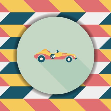 Uzun Gölge, eps10 ile ulaşım açık araba düz simgesi