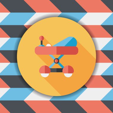 bebeğim walker düz simgesi ile uzun gölge, eps10