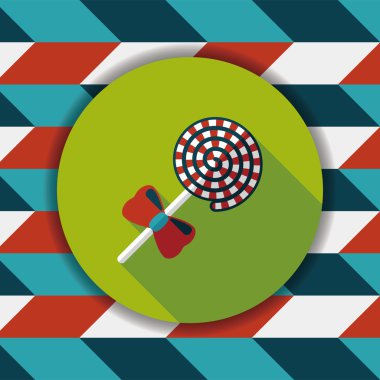 lolipop uzun gölge, eps10 düz simgesiyle