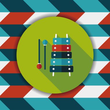 Uzun Gölge, eps10 ksilofon düz simgesi