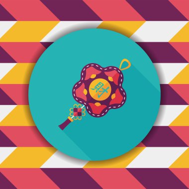 Uzun Gölge, eps10, şanslı Çince Çin yeni yılı düz simgesi