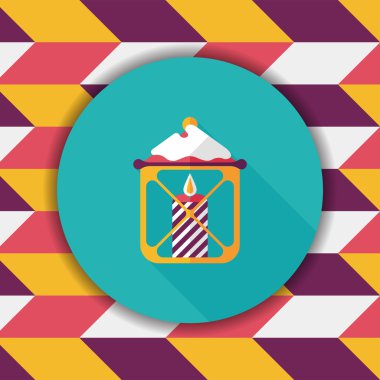 Christmas mum uzun gölge, eps10 düz simgesiyle