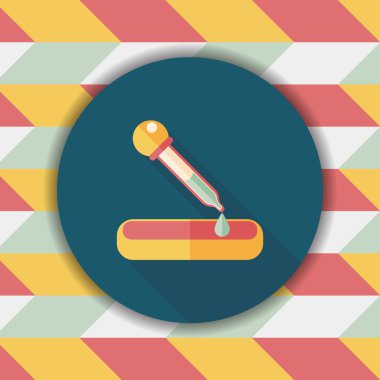 Damlalık ile uzun gölge düz simgesi