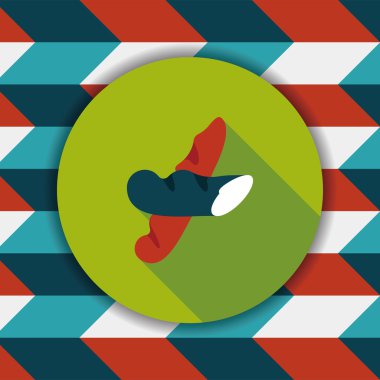 Uzun Gölge, eps10 ile Fransız ekmeği düz simgesi