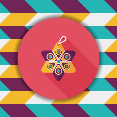 Noel süslemeleri düz simgesi ile uzun gölge eps10