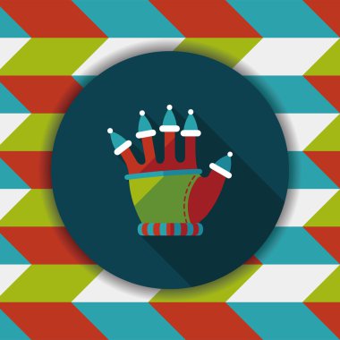 Uzun Gölge, eps10 ile eldiven düz simgesi