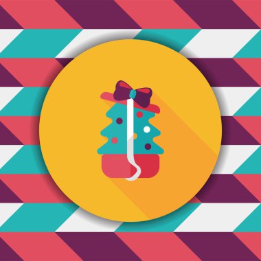 Uzun Gölge, eps10 ile Noel ağacı düz simgesi