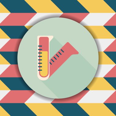 uzun gölge ile tüp düz simgesi