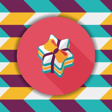 Uzun Gölge, eps10 hediye düz simgesi