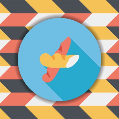 Uzun Gölge, eps10 ile Fransız ekmeği düz simgesi