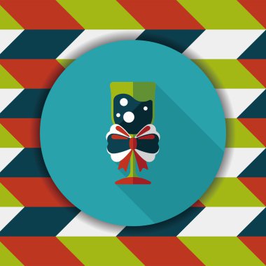 Uzun Gölge, eps10 Noel kokteyl düz simgesiyle