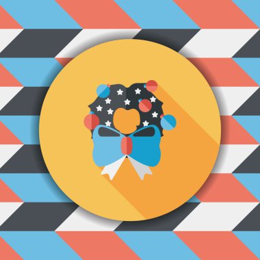 Noel şerit düz simgesi ile uzun gölge eps10