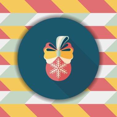 Noel uzun gölge, eps10 ile düz simgesi asılı