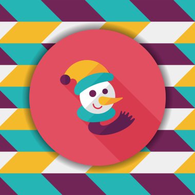 kardan adam düz simgesi ile uzun gölge, eps10