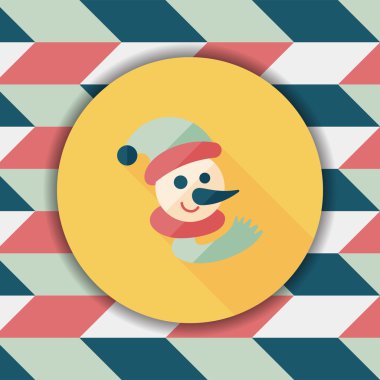 kardan adam düz simgesi ile uzun gölge, eps10