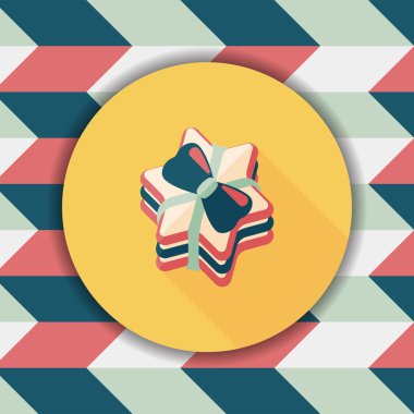 Uzun Gölge, eps10 hediye düz simgesi