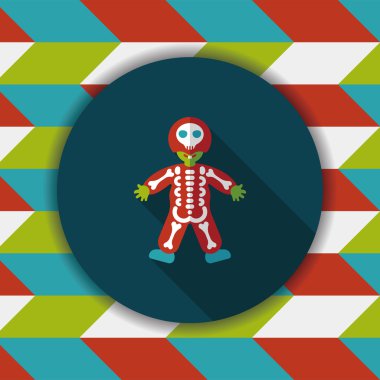 Uzun Gölge, eps10 ile iskelet düz simgesi